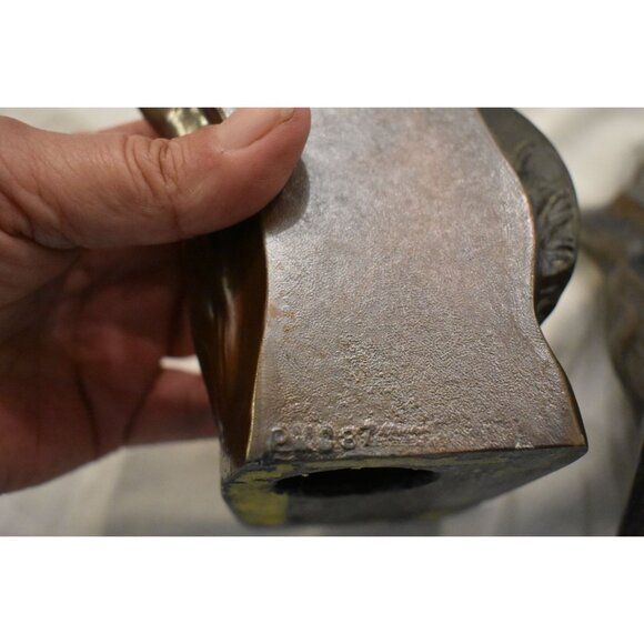 Mid Century Cast Metal Huckleberry Finn Bookends PMC 87 - Philadelphia Metal Co. - Picture 8 of 10